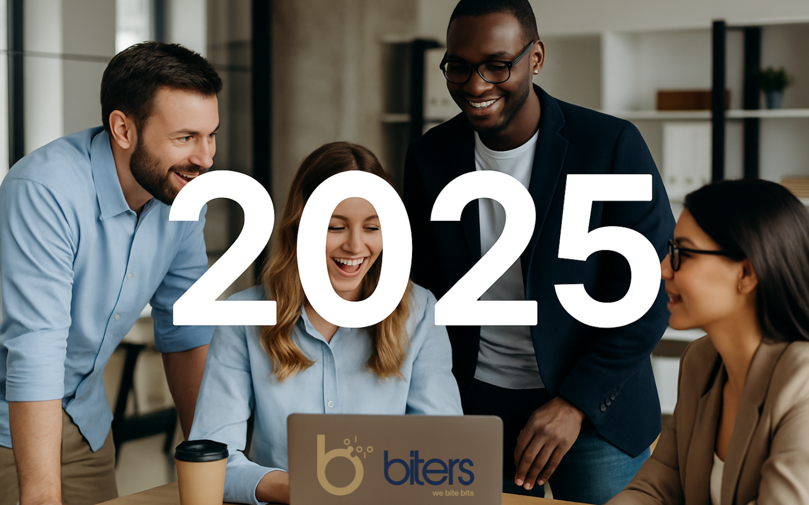 Team Biters al lavoro su progetti software innovativi, simbolo di crescita, collaborazione e visione condivisa nel 2025